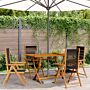 Vidaxl Reclining Garden Chairs 4 Pcs Black Solid Wood Acacia