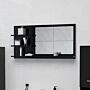 Vidaxl Bathroom Mirror Black 90x10.5x45 Cm Engineered Wood