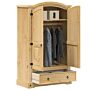 Vidaxl Wardrobe Corona 101x52x170 Cm Solid Wood Pine