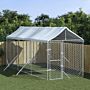 Vidaxl Outdoor Dog Kennel With Roof Silver 2x6x2.5 M Galvanised Steel