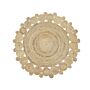 Area Rug Beige Jute Round Country Living Room Ø 120 Cm