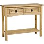 Corona Console Table 2 Drawer With Shelf