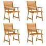 Vidaxl 5 Piece Garden Dining Set Solid Acacia Wood