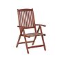 Garden Chair Acacia Wood Adjustable Foldable Outdoor