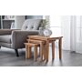 Cleo Nest Of Tables - Natural Oak Finish