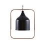 Ceiling Lamp Black Metal 121 Cm Pendant Copper Frame