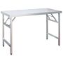 Vidaxl Kitchen Work Table With Overshelf 120x60x115 Cm Stainless Steel