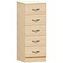 Riano 5 Drawer Narrow Chest, Pine