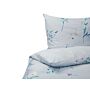 Duvet Cover And Pillowcase Set Light Blue Cotton Floral Pattern 200 X 220 Cm