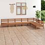 Vidaxl 7 Piece Garden Lounge Set Solid Wood Pine Honey Brown