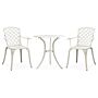 Vidaxl 3 Piece Bistro Set Cast Aluminium White