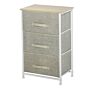 Homcom Vertical 3-tier Linen Drawer Cabinet Organizer Storage Dresser Tower With Metal Frame Adjustable Feet