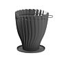 Fire Pit Heater Black Steel Vase Shaped With Poker