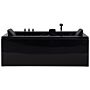 Bath Black Acrylic 183 X 90 Cm Right Hand Massage Jets Headrest Led Lights Beliani