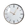 Wall Clock White Metal Synthetic Material Ø 34 Cm Glam Design Without Numbers Living Room Decor