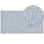 Rug Blue Cotton 80 X 150 Cm Rectangular Hand Woven