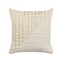 Decorative Cushion Beige And Cream 45 X 45 Cm Elegant Pattern Square