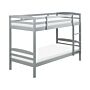 Bunk Bed Grey Pine Eu Single Size 3ft 90 X 200 Cm High Sleeper Children Kids Bedroom Ladder Slats