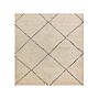 Area Rug Beige And Black Polyester 200 X 200 Cm Geometric Diamond Pattern