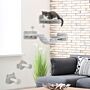 Pawhut 4pcs Cat Wall Shelves With Steps, Ladder, Jumping Platforms, Light Grey | Aosom Uk