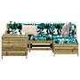 Vidaxl 5 Piece Garden Sofa Set Impregnated Wood Pine