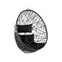 Hanging Chair Black Rattan Round Wicker Basket Without Stand With Cushions