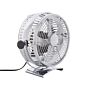 Desk Fan Silver Metal Iron Speed Control Portable Plug-in 24 Cm Adjustable Home Accessories Ventilator