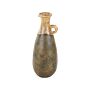 Decorative Vase Green And Gold Terracotta 50 Cm Handmade Painted Retro Vintage-inspired Design