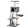 Pawhut 51" Cat Tree,activity Tower With Condo Scratching Posts Ladders And Two Toys For Kitty Pet Climbing Relaxing And Playing