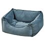 Pet Bed Blue Polyester 50 X 35 Cm Velvet Rectangular Dog Cat Soft Cuddler Cushion