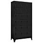 Vidaxl Locker Cabinet Black 90x40x180 Cm Steel