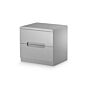 Manhattan 2 Drawer Bedside - Grey