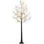 Homcom 6ft Artificial Gypsophila Blossom Tree Light With 96 Warm White Led Light, Baby Breath Flowers For Home Party Wedding