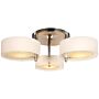 Homcom Acrylic Lamp Indoor 3 Light Pendant Chandelier Flush Mount Office W/ Chrome Finish