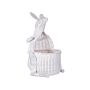 Wicker Kangaroo Basket White Rattan Woven Toy Hamper Child's Room Accessory