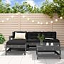 Vidaxl 5 Piece Garden Lounge Set Grey Solid Wood Pine