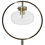 Floor Lamp Gold Metal 165 Cm Round Open Geometric Shade Naked Bulb