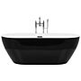 Freestanding Bath Glossy Black Sanitary Acrylic Single 170 X 80 Cm Oval