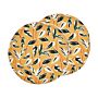 Set Of 2 Garden Cushions Multicolour Polyester ⌀ 40 Cm Round Leaf Pattern Motif Modern Design Throw Scatter Pillow