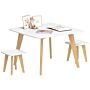 Aiyaplay Kids Table And Chair Set, 3 Pieces Toddler Furniture Set For Playroom, Bedroom, Boys And Girls Aged 3-8 Years | Aosom Uk