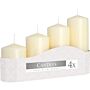 Set Of 4 Pillar Candles W5cm X H11/16/22/33cm - Ivory