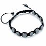 Magnetic Hematite Shamballa Bracelet - Round Corners