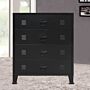 Vidaxl Chest Of Drawers Metal Industrial Style 78x40x93 Cm Black