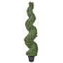 Artificial Potted Spiral Tree Green Plastic Leaves Material Metal Construction 158 Cm