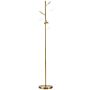 Homcom 3-light Tree Floor Lamps, Modern Standing Lamp For Bedroom With Globe Lampshade, Steel Base, (bulb Not Included), Gold Tone