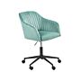 Office Swivel Chair Mint Green Velvet Height Adjustable Tufted Backrest Glamour Style Beliani