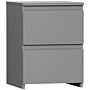 Denver 2 Drawer Bedside Chest, Grey