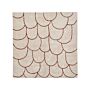 Area Rug Beige And Brown Cotton 200 X 200 Cm Minimalistic Tufted Geometric Pattern