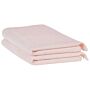 Set Of 2 Bath Sheets Towels Pink Terry Cotton Polyester 100 X 150 Cm Tassels Texture Bath Towels