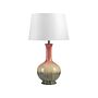 Table Lamp Multicolour Ceramic Base Fabric Shade Painted Night Lamp Desk Light